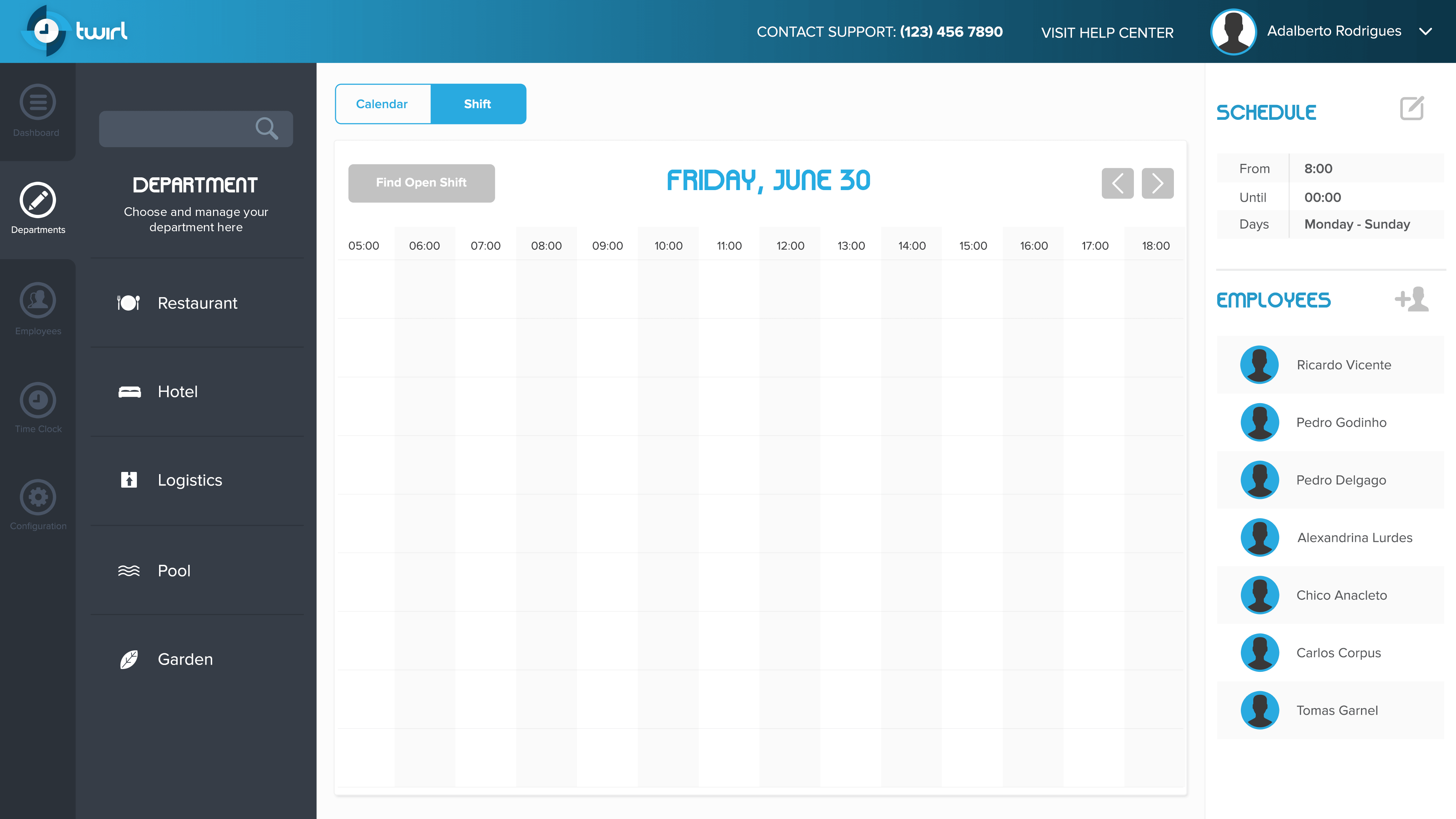 Twirl UI design