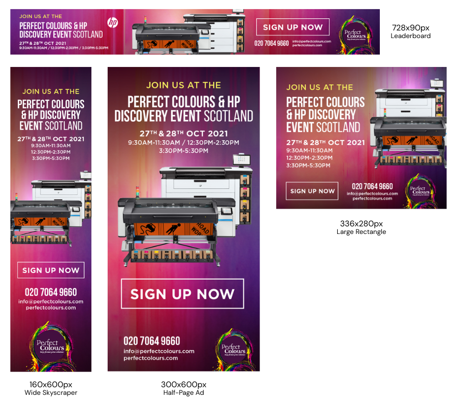 HP Discovery Event GDN ads